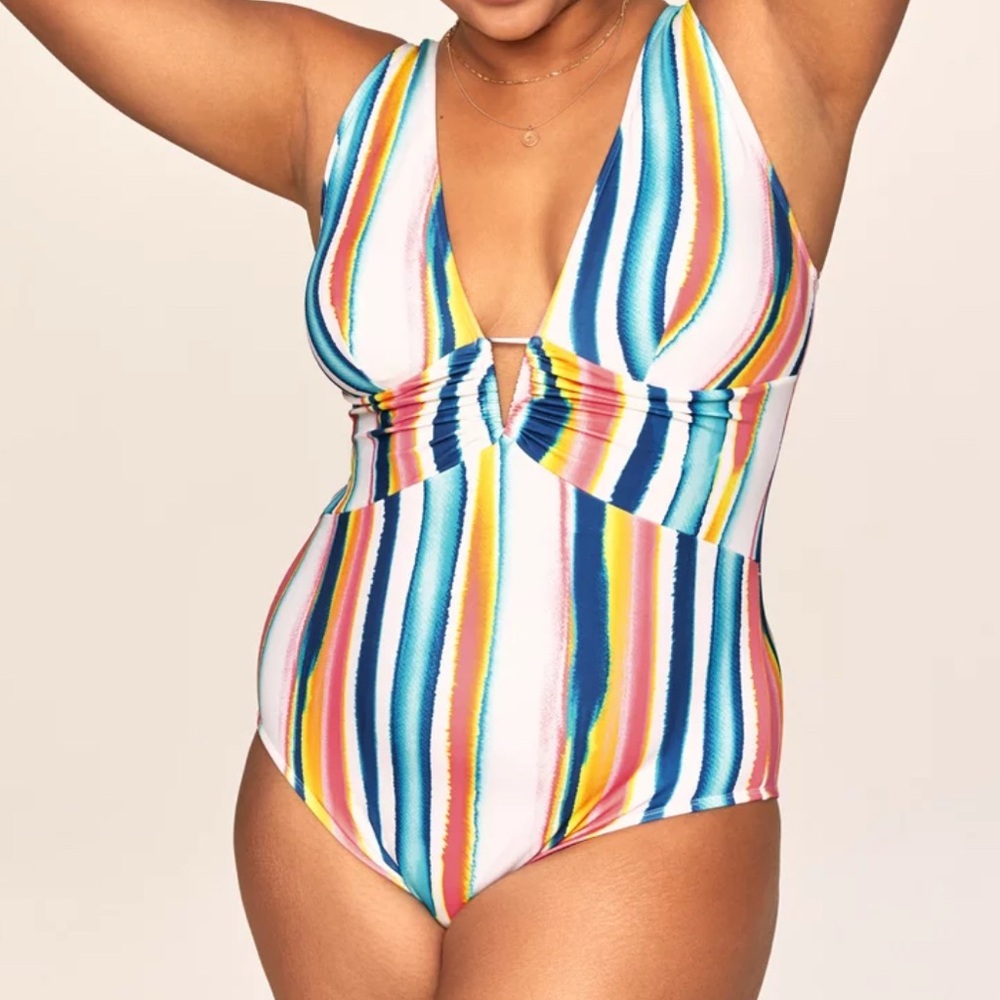 Adore Me Multicolor Striped One Piece Swimsuit